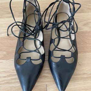 Coach size 8 lace-up flats